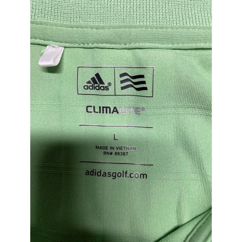 Adidas Golf ClimaCool Green Performance‎ Polo Shirt Size L